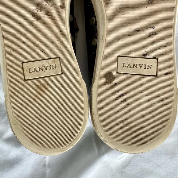 Lanvin Dark Silver Snakeskin Sneakers 38 - Picture 8 of 11